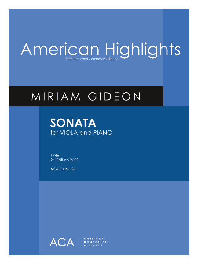 [Gideon] Sonata for Viola and Piano