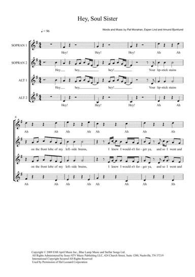 Hey, Soul Sister (arr. Stefan Golea)