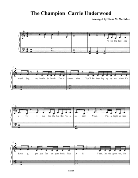 The Champion (arr. Diane M. McGahee)