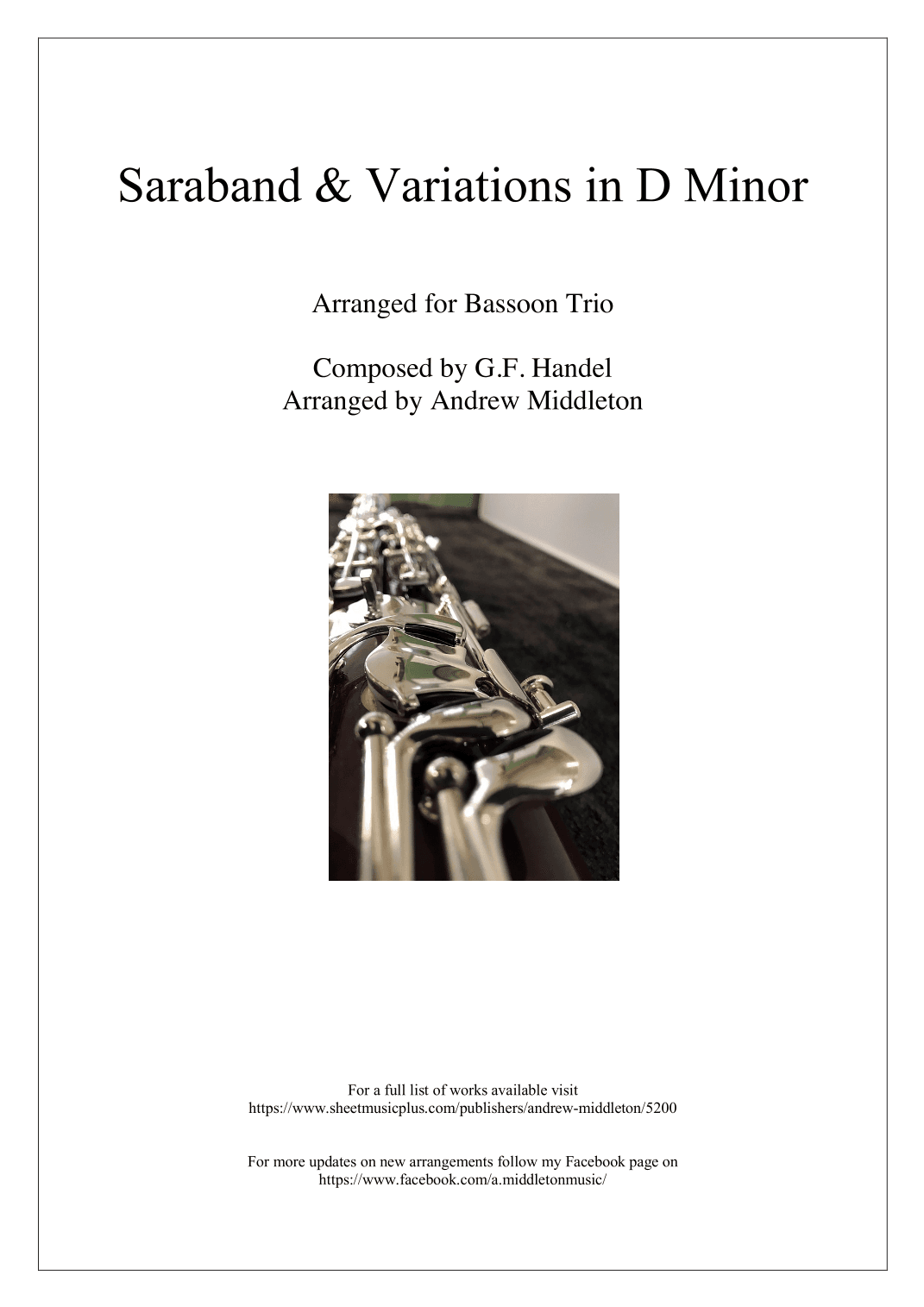 Saraband in D Minor arranged for Bassoon Trio (arr. Andrew Middleton)