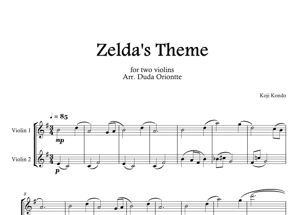 Zelda's Theme (arr. Duda Oriontte)