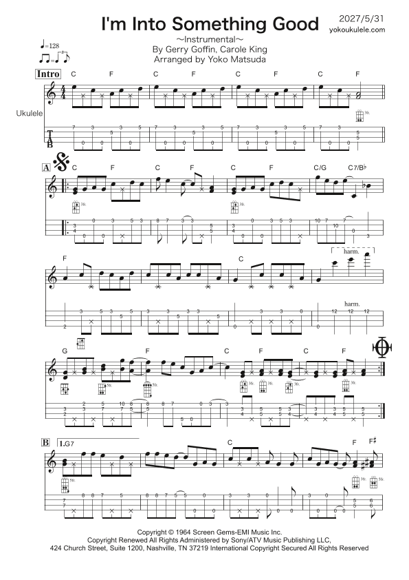 I'm Into Something Good (arr. Yoko Matsuda)
