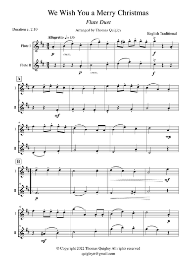 We Wish You a Merry Christmas (arr. Thomas Quigley)
