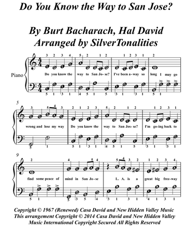 Do You Know The Way To San Jose (arr. SilverTonalities)