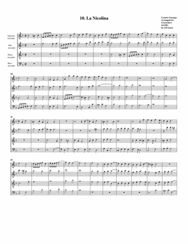 Sonata no.10 a4 (28 Sonate a quattro, sei et otto, con alcuni concerti (1608)) "La Nicolina" (arrang (arr. Gil Garty)