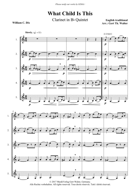 What Child Is This (arr. Gert Th. Walter)