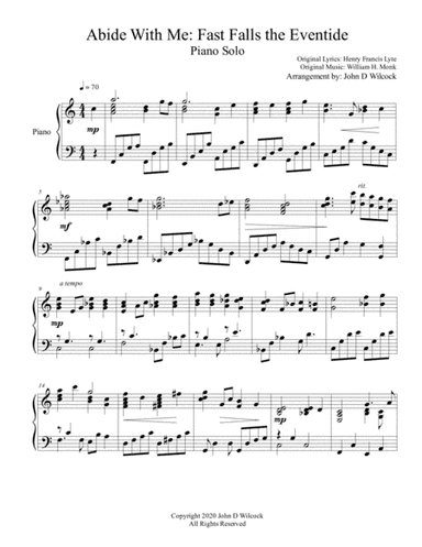 Abide With Me: Fast Falls the Eventide - Piano Solo (arr. John D Wilcock)