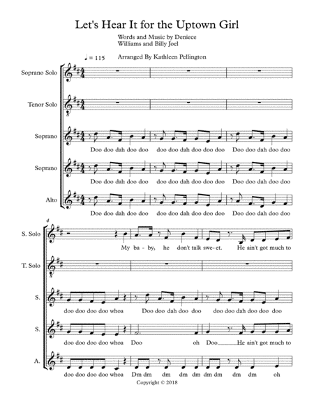 Uptown Girl (arr. Kathleen Pellington)