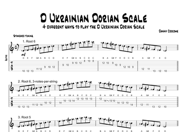 D Ukrainian Dorian Scale (4 Ways to Play)