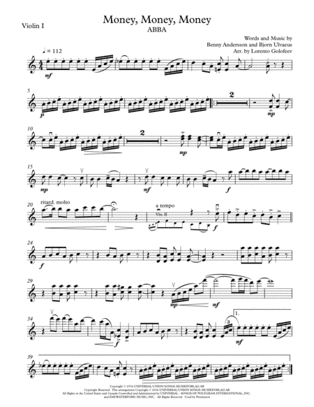 Money, Money, Money (arr. Lorento Golofeev)