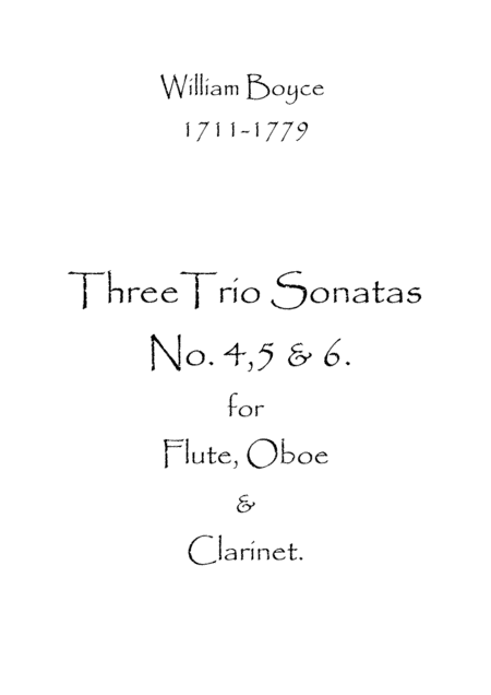 Three Trio Sonatas No.4,5 & 6 (arr. Spence Bundy)