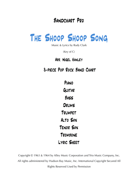 The Shoop Shoop Song (it's In His Kiss) (arr. Nigel Hanley)