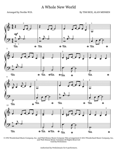 A Whole New World (arr. Noriko W.D.)