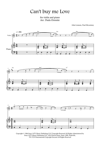Can't Buy Me Love (arr. Duda Oriontte)