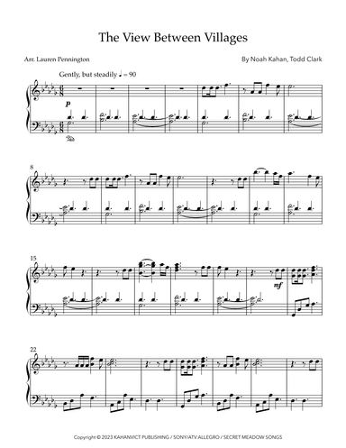 The View Between Villages (arr. Lauren Pennington)