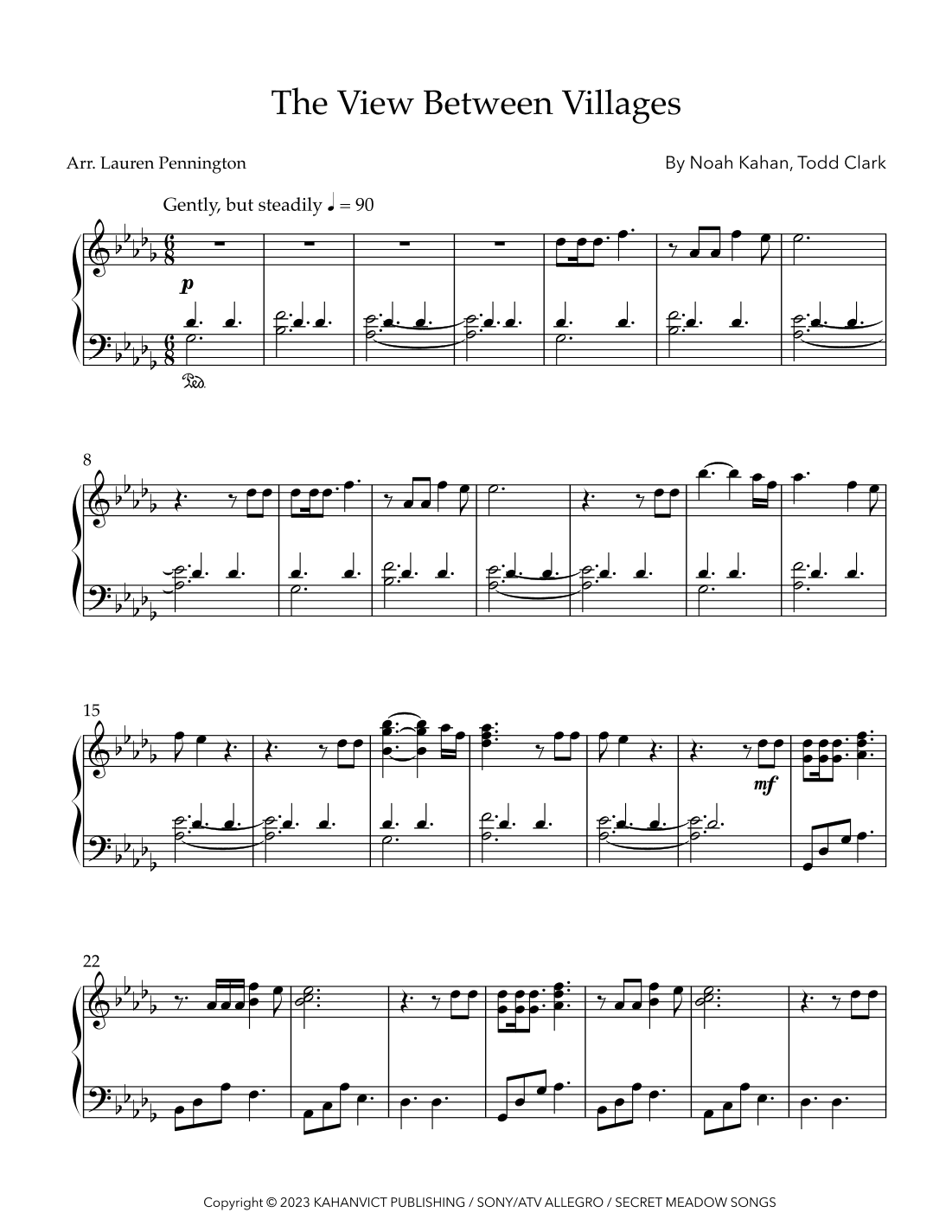 The View Between Villages (arr. Lauren Pennington)