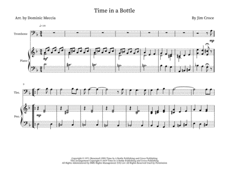 Time In A Bottle (arr. Dominic Meccia)