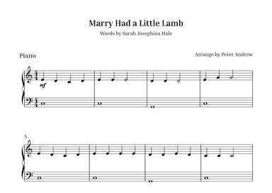 Marry Had  a Little Lamb (arr. Peter Andrew)