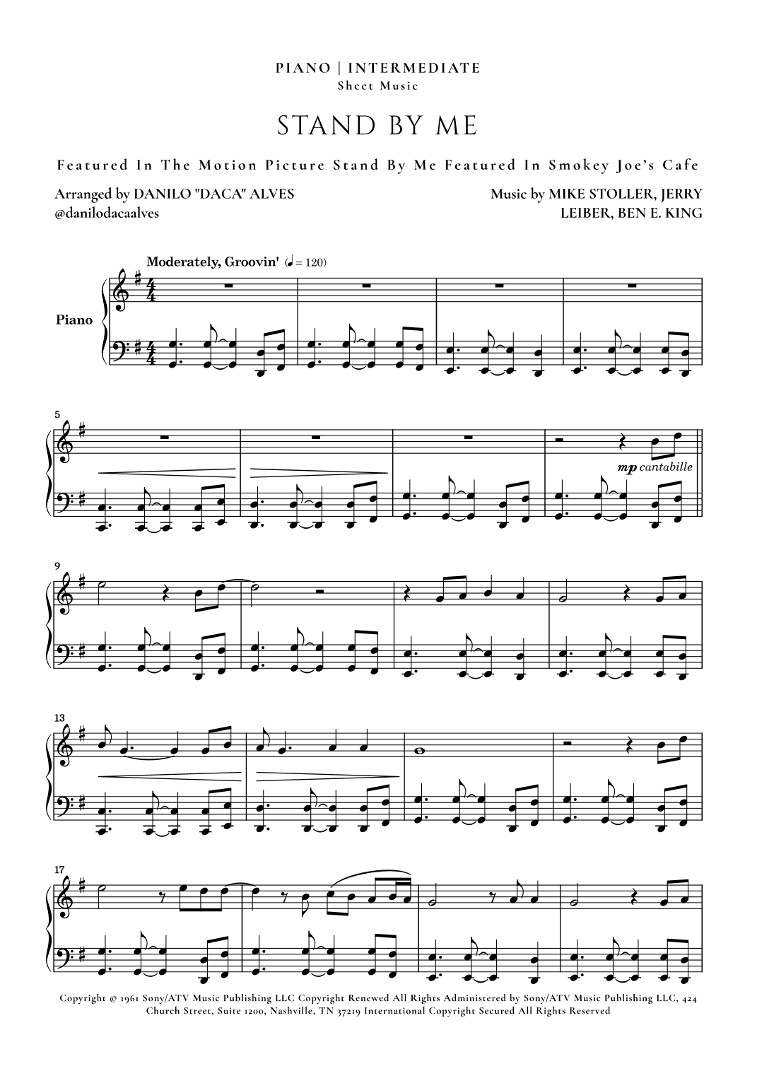 Stand By Me (arr. Danilo "Daca" Alves)