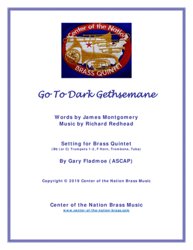 Go To Dark Gethsemane (arr. Gary Fladmoe (ASCAP))