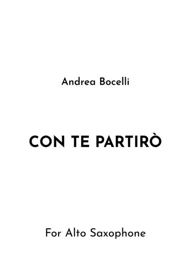 Con Te Partiro (time To Say Goodbye) (arr. Jireh J.)