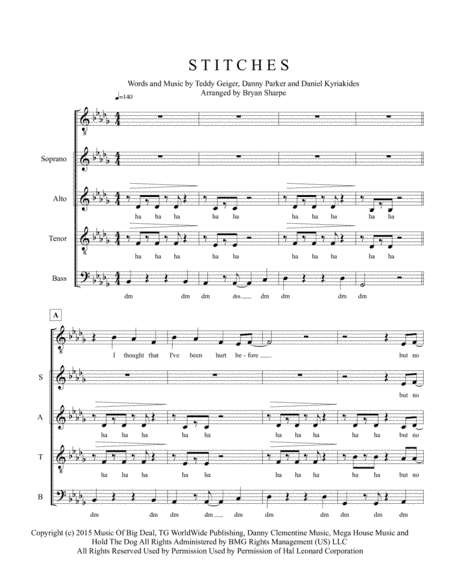 Stitches (arr. Bryan Sharpe)