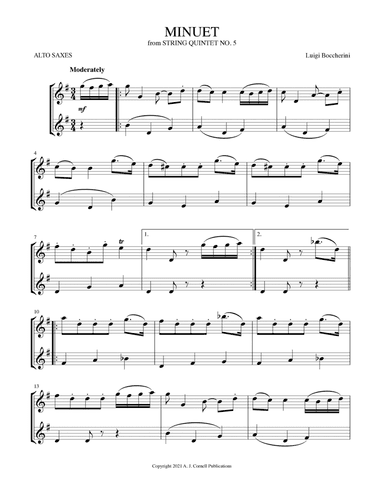 Minuet (from String Quintet No. 5) (arr. Mark Phillips)