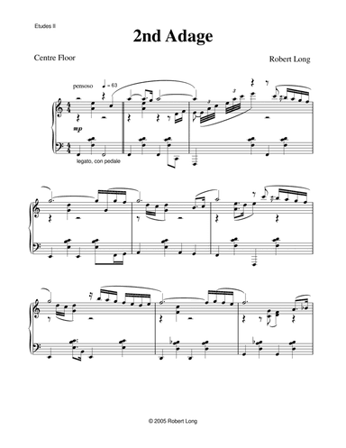 Ballet Piano Sheet Music: 2nd Adage from Etudes II