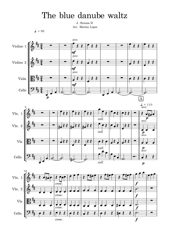 The blue danube waltz (arr. Marina Lopes)