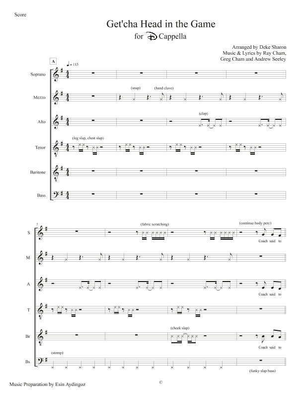 Get'cha Head In The Game (arr. Deke Sharon)