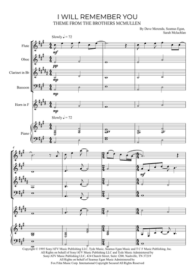 I Will Remember You (arr. Alex Nunes Rodrigues)