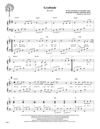 Gratitude (arr. Angi Bemiss)
