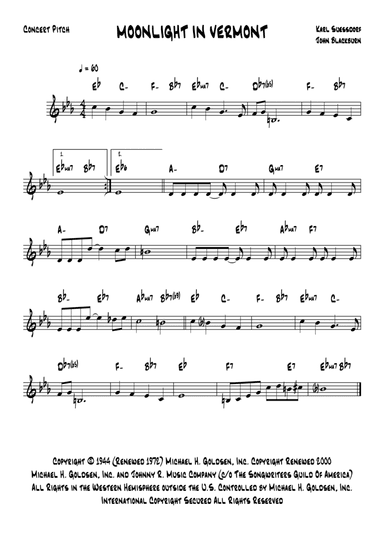 Moonlight In Vermont (arr. Ivan Marini)