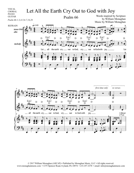 Let All the Earth Cry Out to God with Joy (Psalm 66)