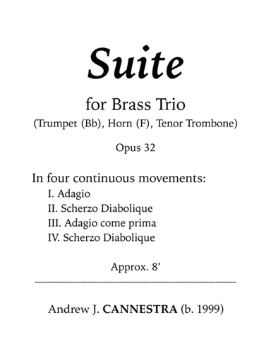 Andrew Cannestra - Suite for Brass Trio