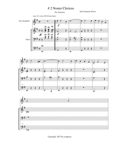 Noster Clericus  "our clergyman" #2 of Choir-loft Meditations FULL SCORE