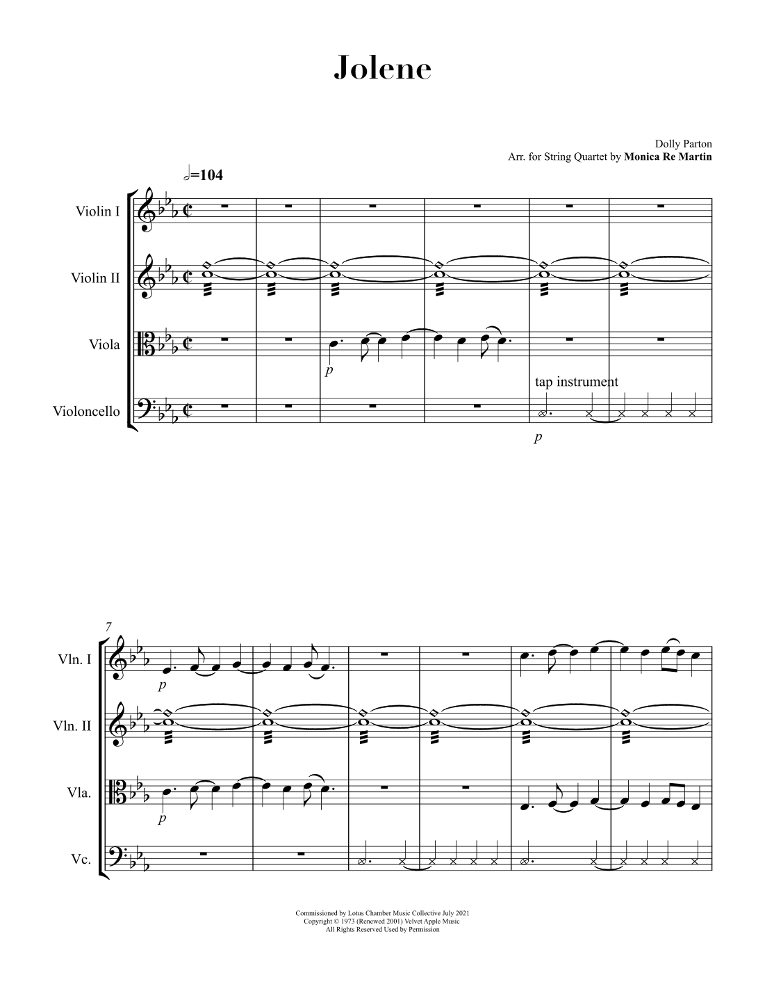 Jolene (arr. Monica Re Martin)