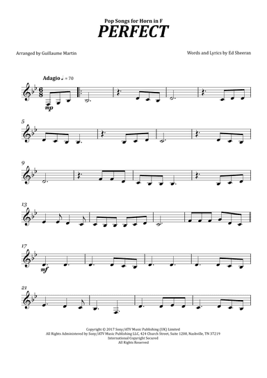 Perfect (arr. Guillaume Martin)