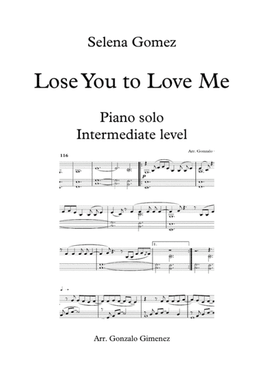 Lose You To Love Me (arr. Gonzalo Gimenez)