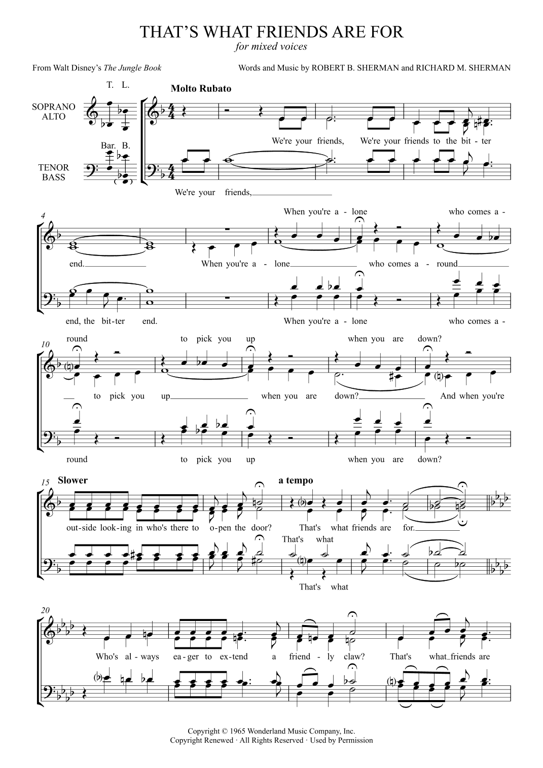 That's What Friends Are For (the Vulture Song) (arr. Iain Hallam)