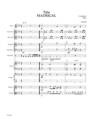Madrigal (arr. Calvin Holt)
