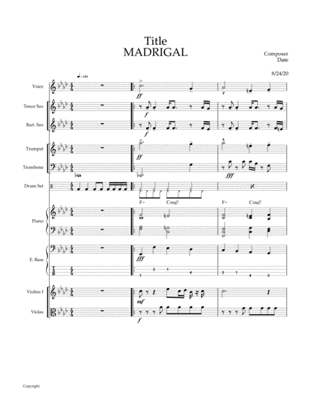 Madrigal (arr. Calvin Holt)