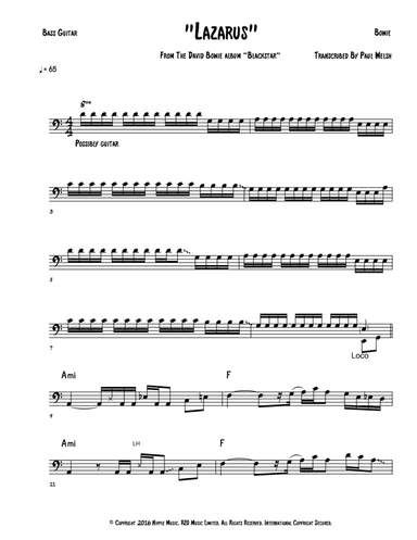 Lazarus (arr. Accubass)