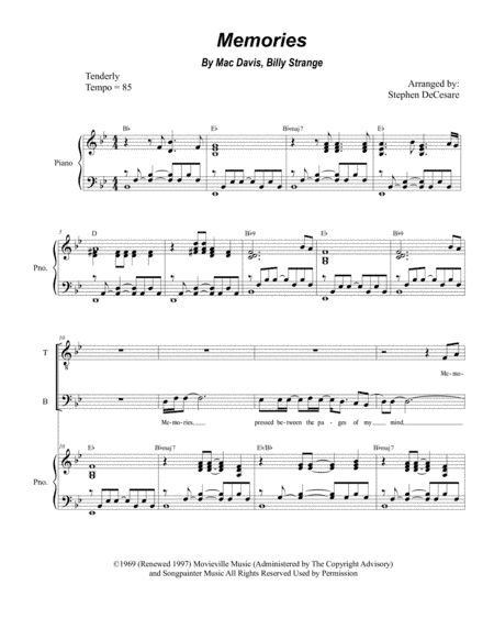 Memories (arr. Stephen DeCesare)