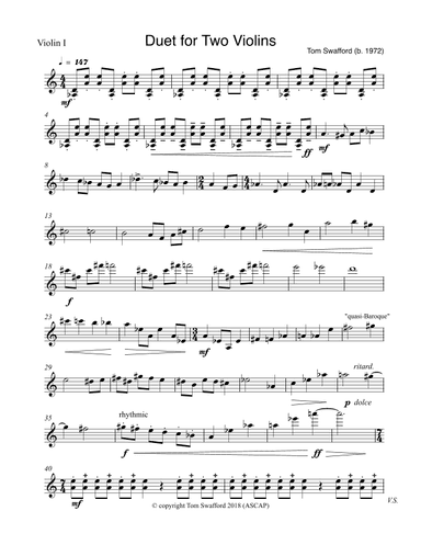 Duet for two violins