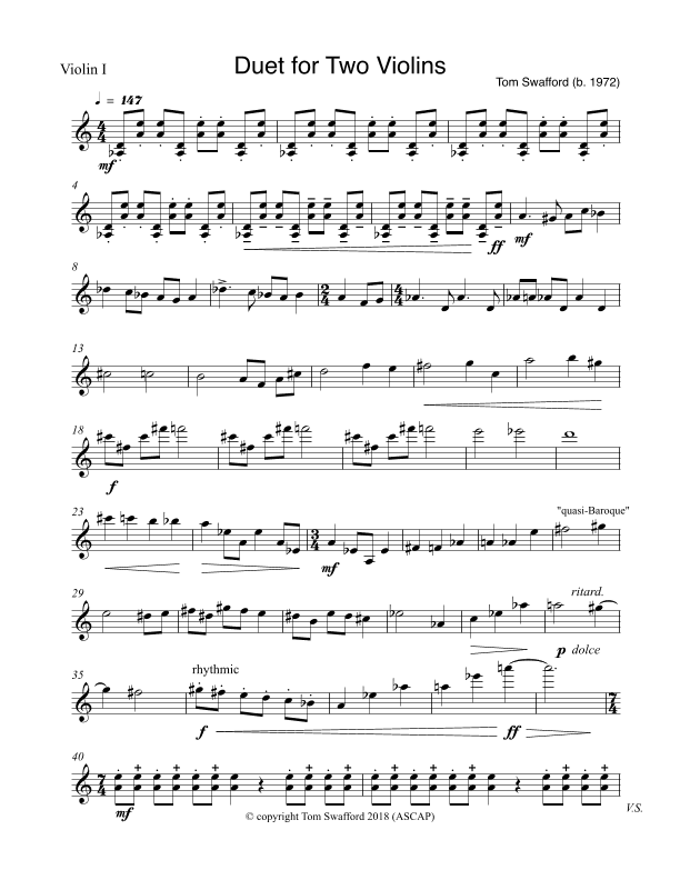 Duet for two violins