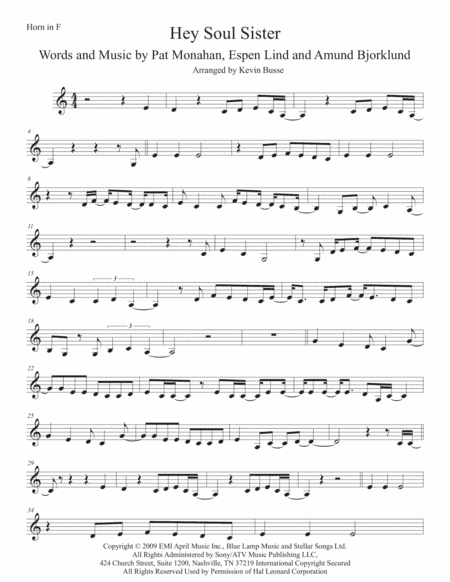 Hey, Soul Sister (arr. Kevin Busse)