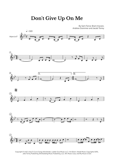 Don't Give Up On Me (arr. Marcos Soares)