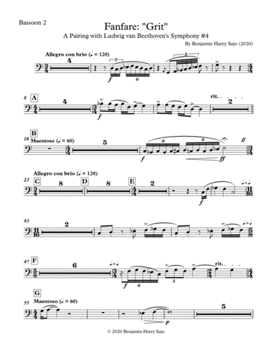 Fanfare: "Grit" - Bassoon 2