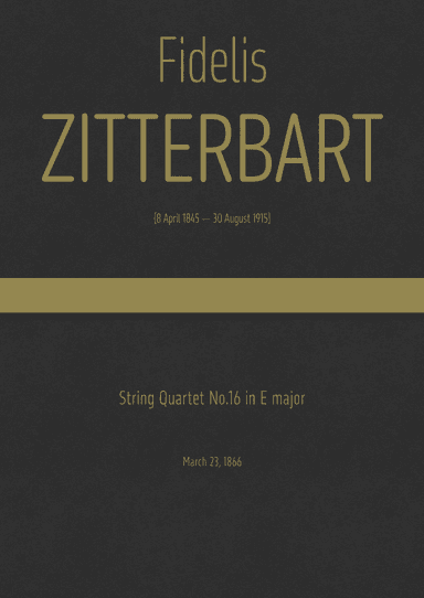 Zitterbart - String Quartet No.16 in E major (arr. J.G. Cucó Barber)